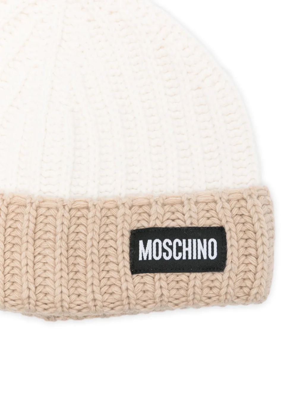 Moschino Muts met logopatch Beige