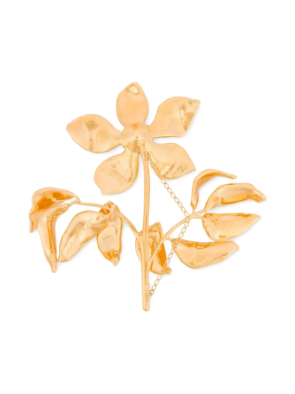 Moschino Broche met bloemenpatroon - Goud