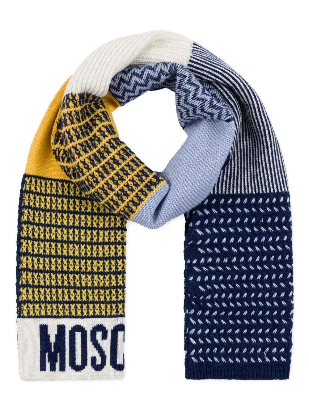 Moschino Gestreepte sjaal Geel
