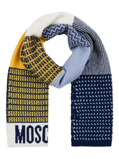 Moschino striped-pattern scarf