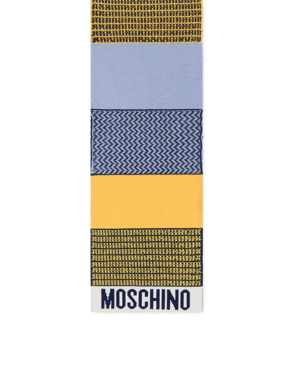 Moschino Gestreepte sjaal Geel