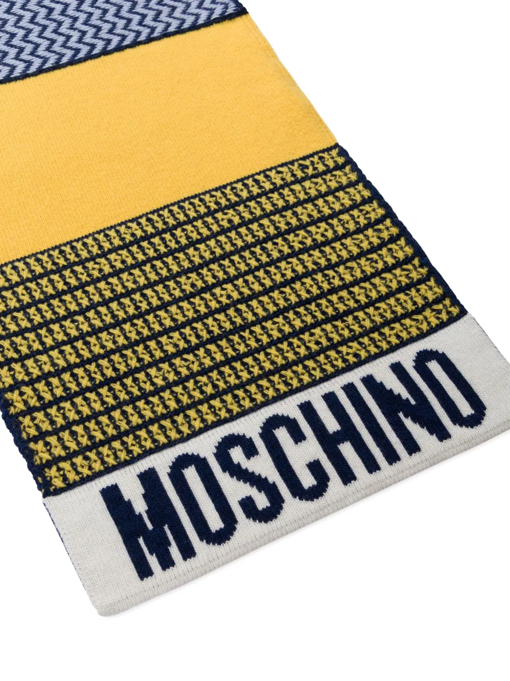 Moschino Gestreepte sjaal - Geel