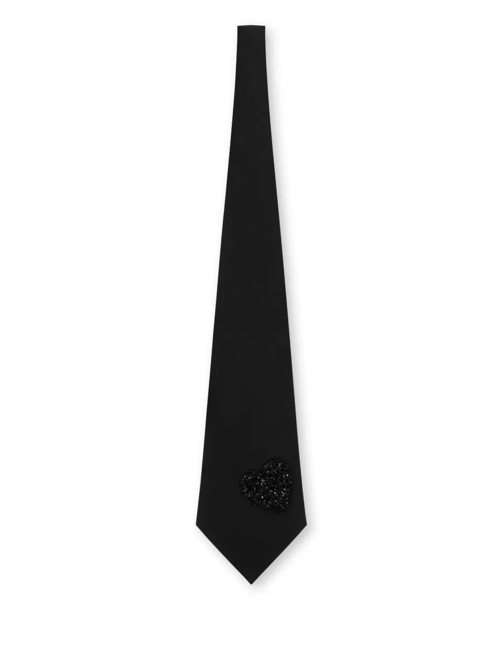 Moschino Crystal-embellished Tie In Black