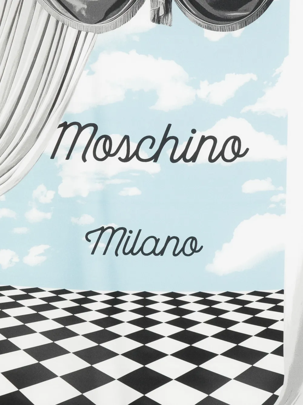 Moschino Sjaal met print - Zwart