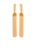 Moschino brass earrings - Gold