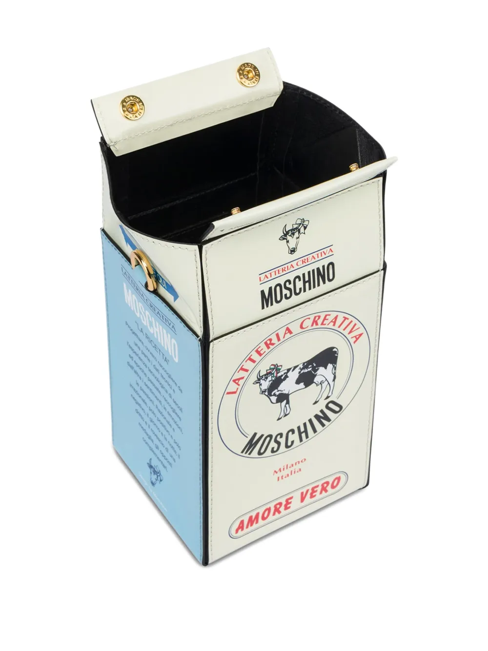 Moschino Milk Carton Shoulder Bag In White