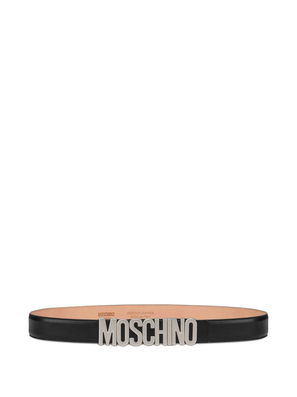 Moschino logo-lettering leather belt | Black | Image 1