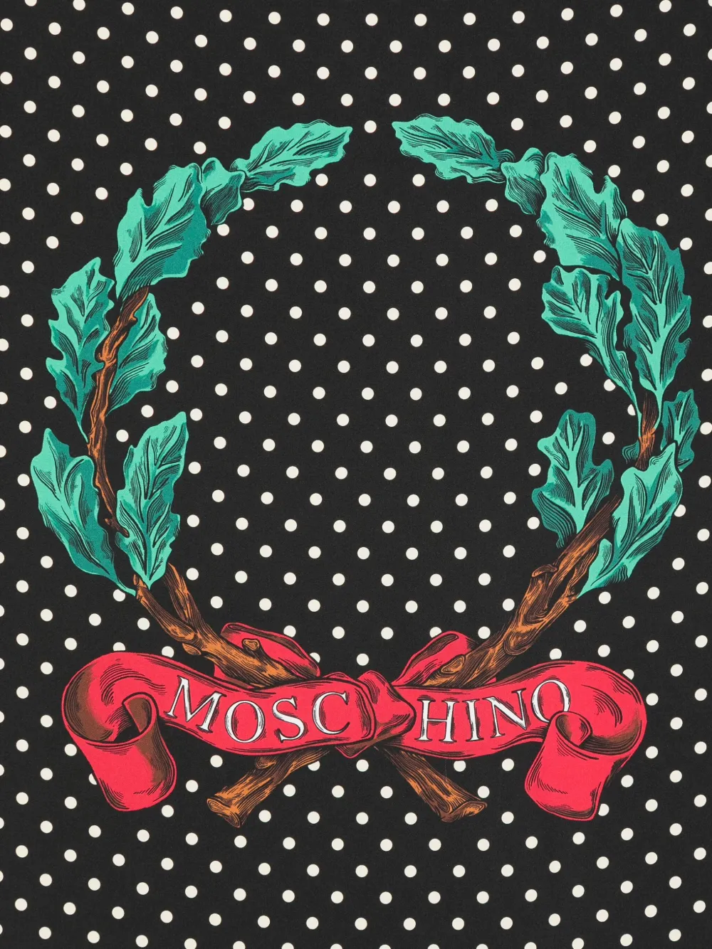Moschino polka-dot scarf - Zwart