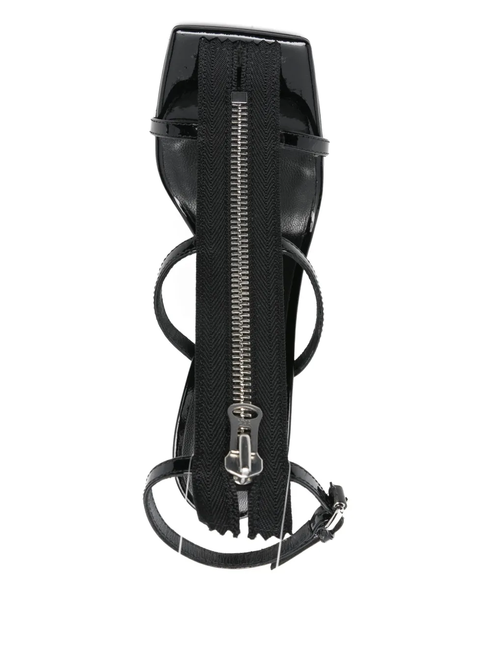 Moschino 100 mm sandalen met ritsdetail Zwart