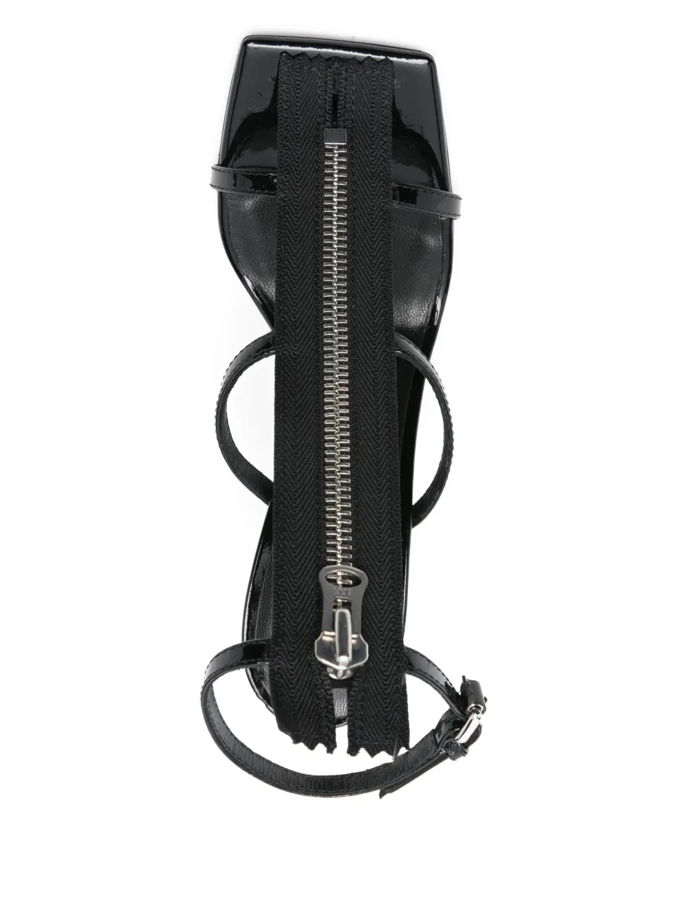 Moschino 100 mm sandalen met ritsdetail Zwart