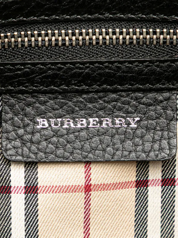 Burberry Pre-Owned 2000-2017 Leather Boston Bag | Black