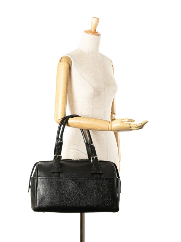 バッグ Vtg Burberrys Boston Bag Black Leather Burberry Boston Bag - Etsy