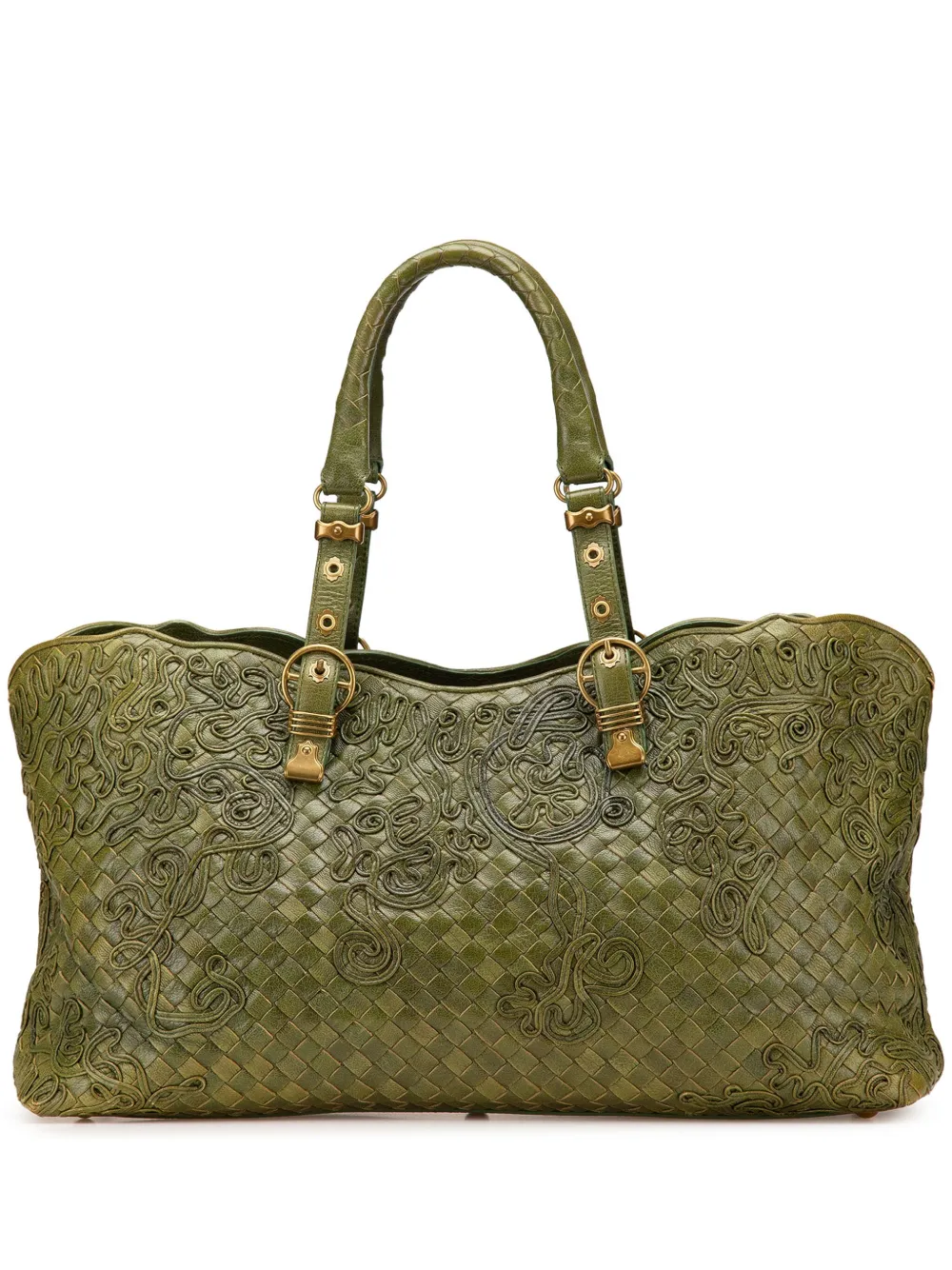 Bottega Veneta Pre-Owned 2000-2007 Nappa Intrecciato Cornely tote bag | Green | Image 1