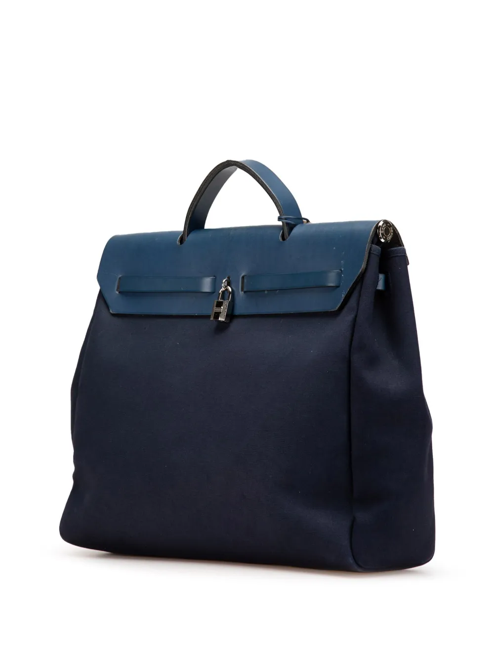 Pre-owned Hermes 2002 Toile Herbag Mm Satchel