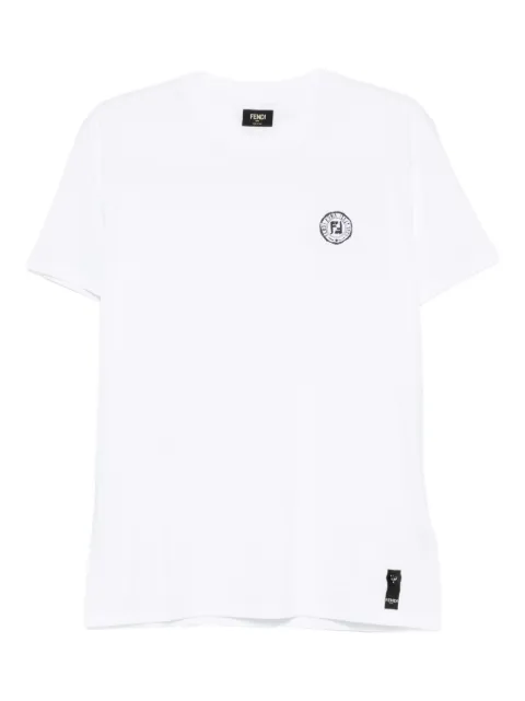 FENDI 로고 자수 티셔츠
