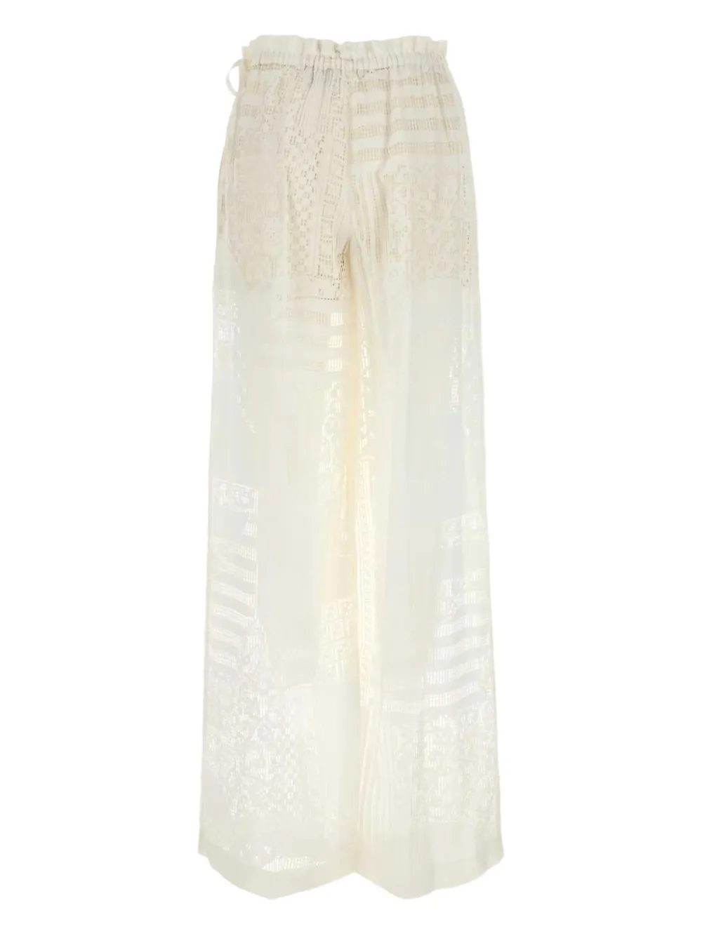 FENDI lace-panel trousers | Wide-Leg Pants | Image 2