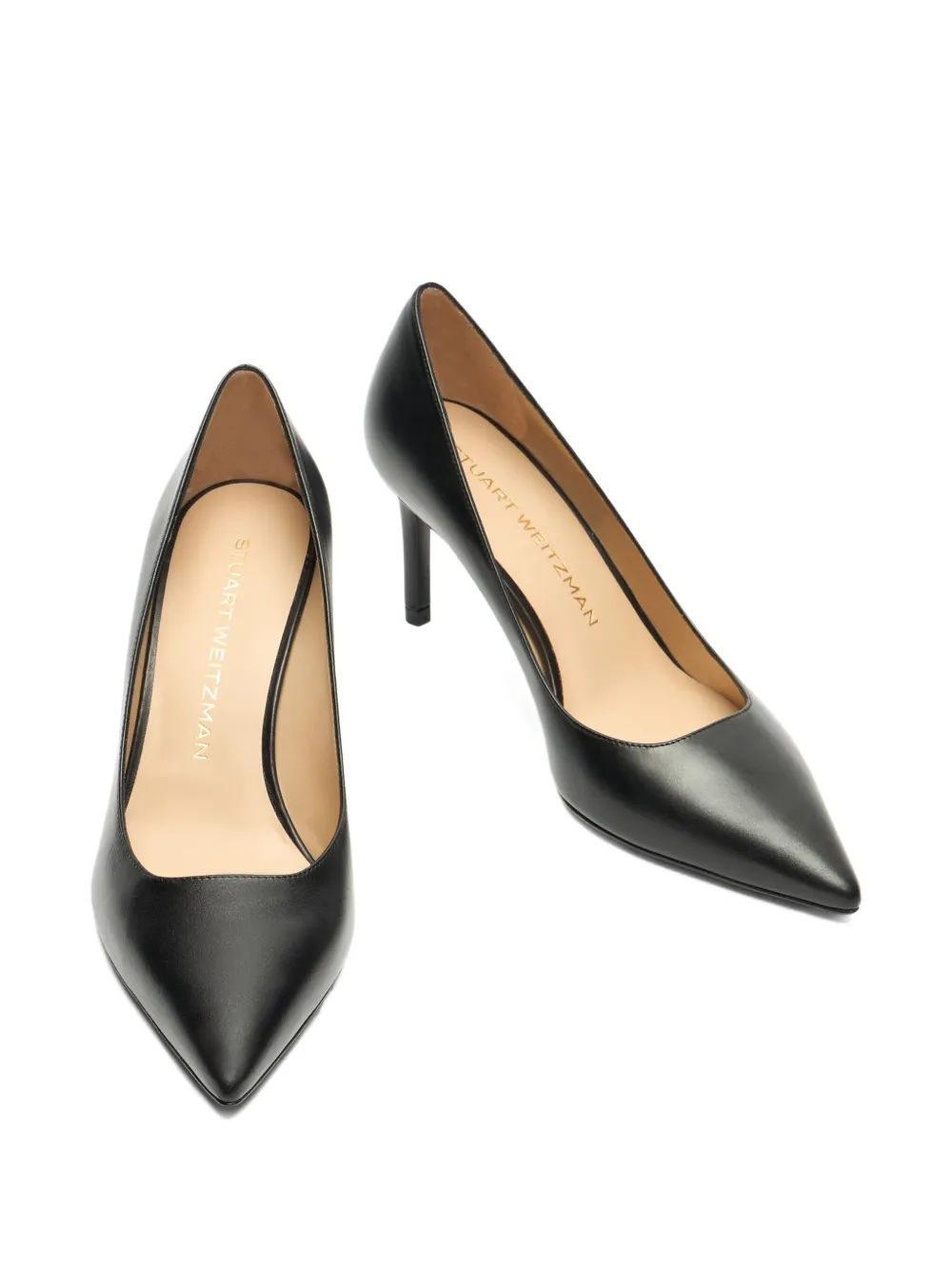 Stuart Weitzman 75mm Stuart Power pointed-toe stiletto pumps Black