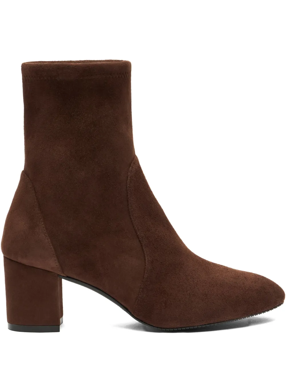 Stuart Weitzman block-heel suede boots Brown