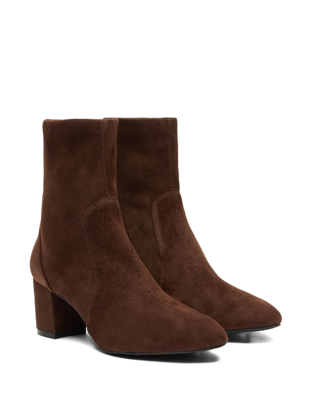 Stuart Weitzman block-heel suede boots Brown