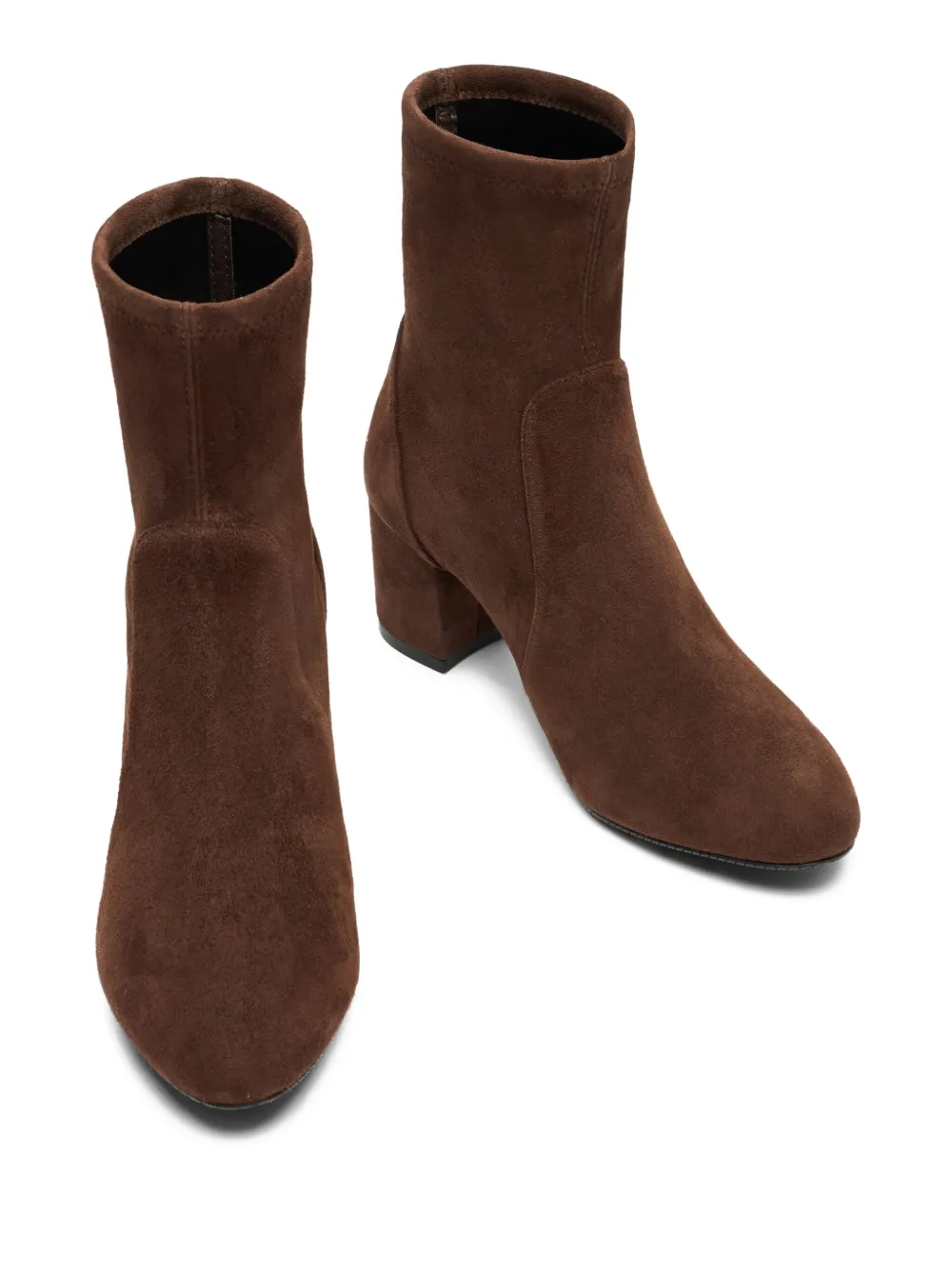 Stuart Weitzman block-heel suede boots Brown