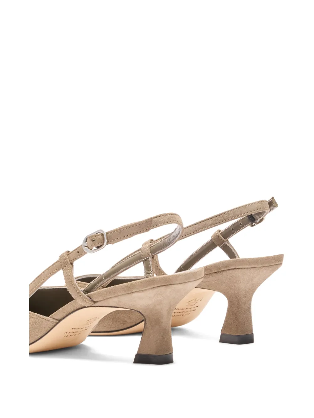 Stuart Weitzman 50mm Vinnie slingback pointed-toe pumps Brown