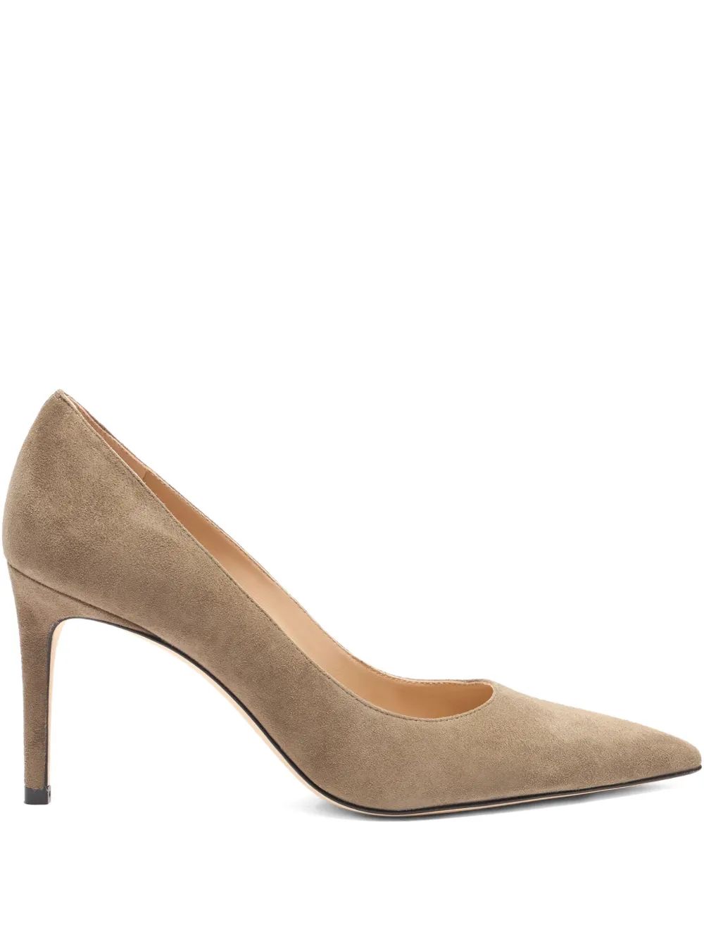 Stuart Weitzman 85mm Stuart Power suede pointed-toe pumps Brown