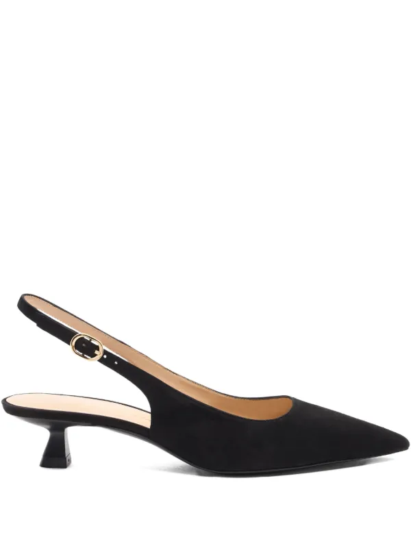 Stuart Weitzman 35mm Stuart Sculpt Slingback Pumps in Black
