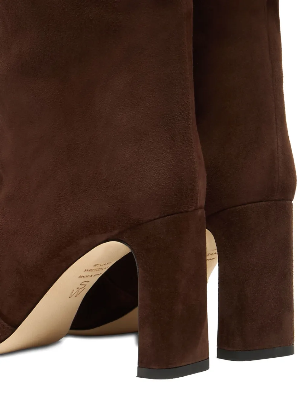 Stuart Weitzman 85mm Babette Tubo suede boots Brown
