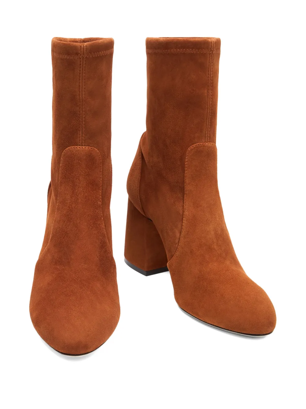 Stuart Weitzman 85mm Essentialist Stretch suede boots Brown
