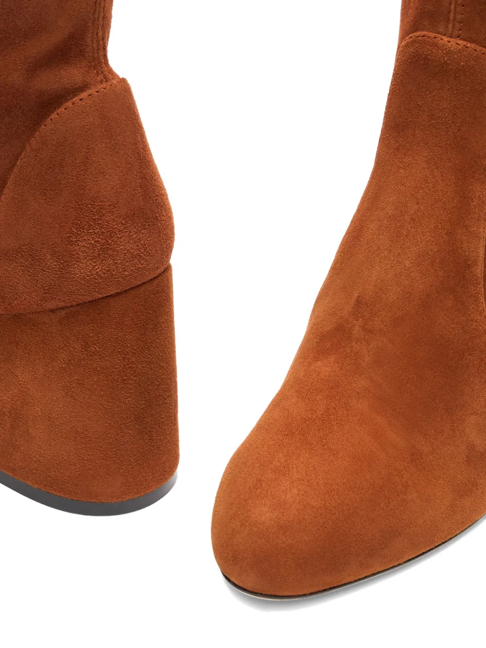 Stuart Weitzman 85mm Essentialist Stretch suede boots Brown