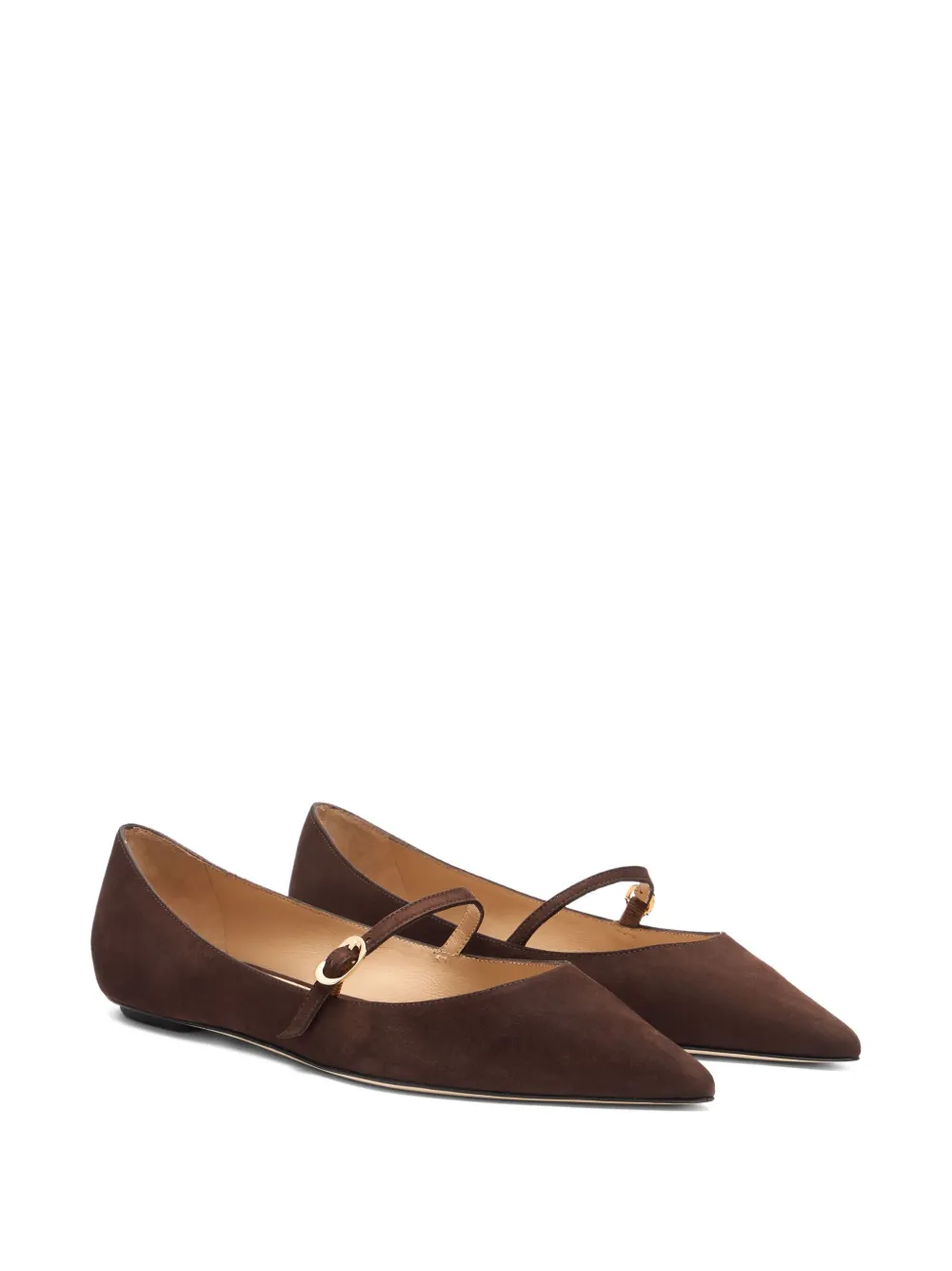 Stuart Weitzman Emilia pointed-toe ballet flats Brown