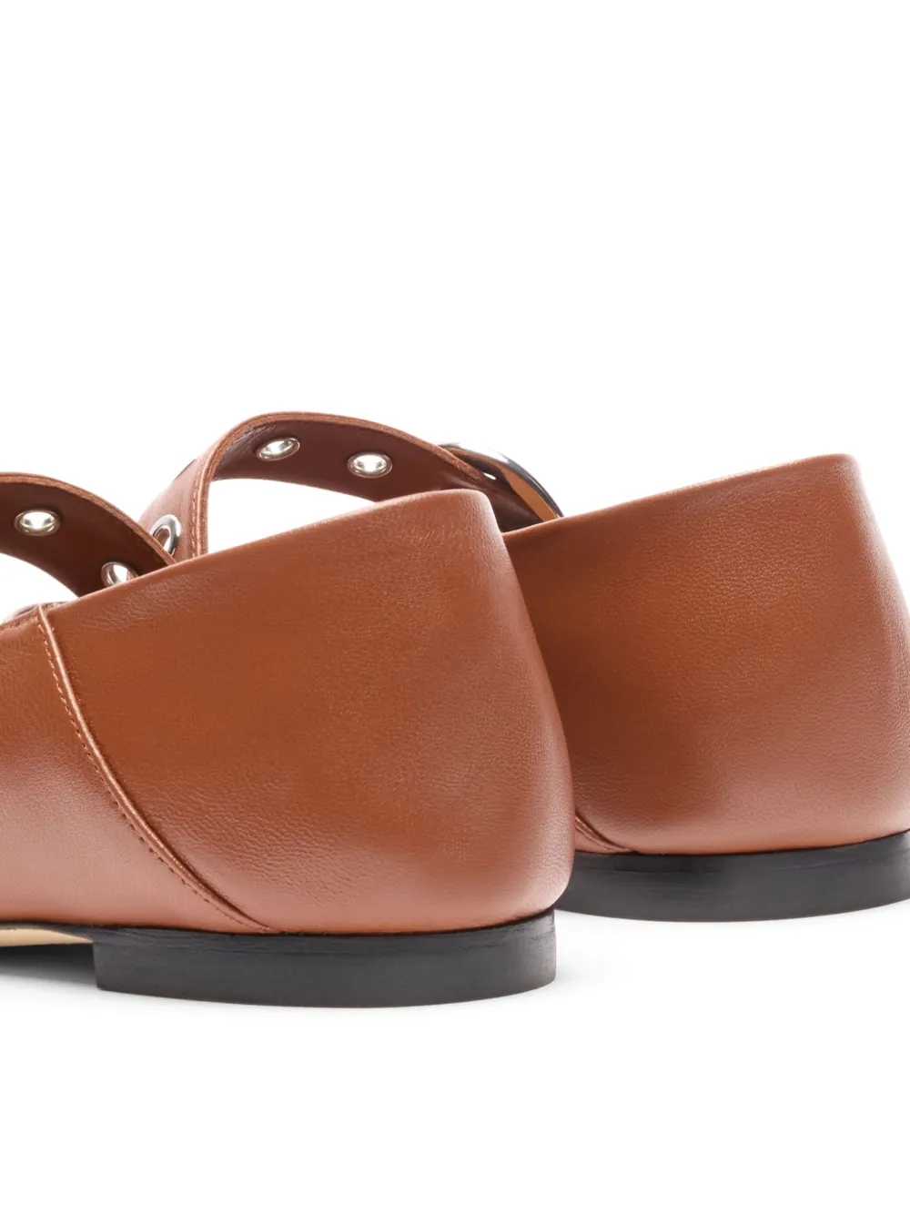 Stuart Weitzman Supermoto Mary Jane buckle-detail ballet flats Brown