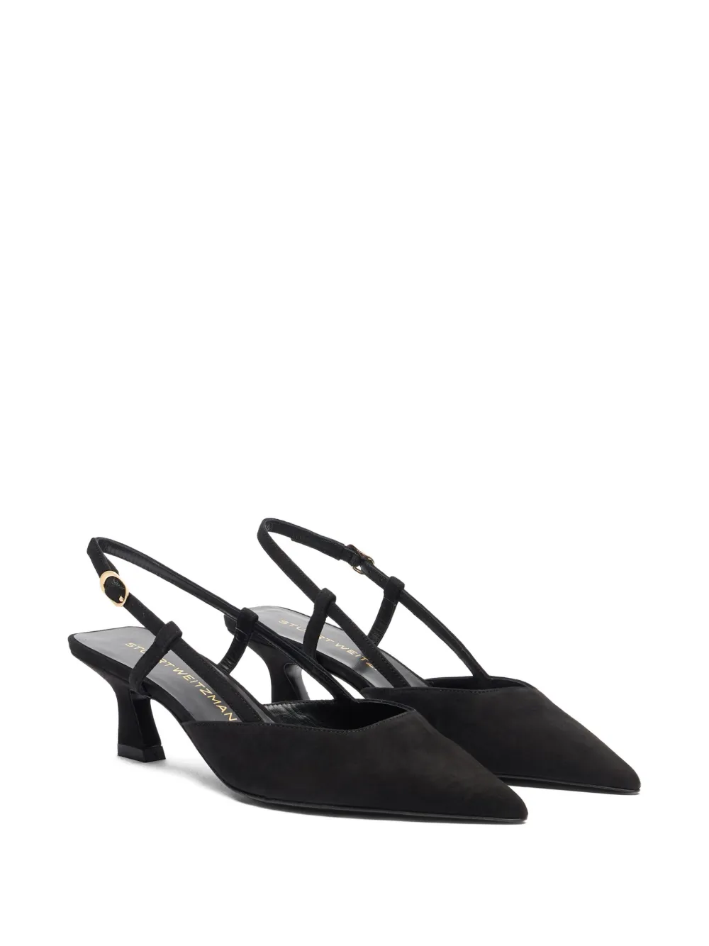 Stuart Weitzman 50mm Vinnie slingback pointed-toe pumps Black