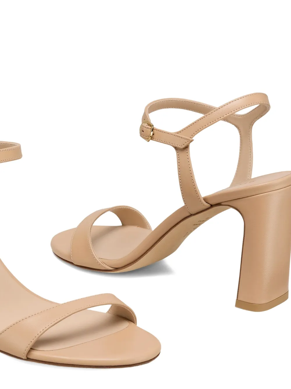 Stuart Weitzman block-heel ankle-strap sandals Neutrals