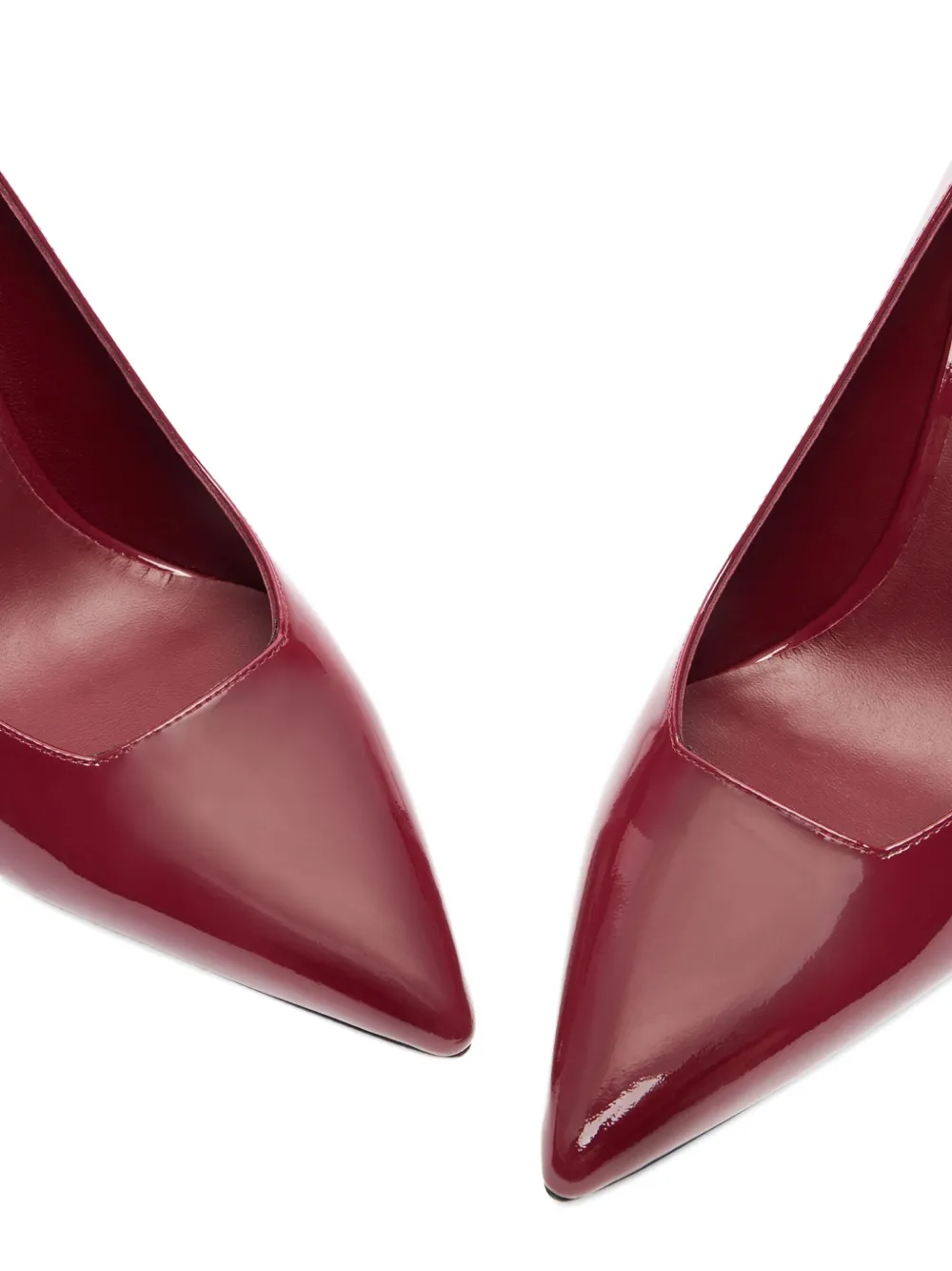 Stuart Weitzman 85mm Vinnie pointed-toe patent-leather pumps Red
