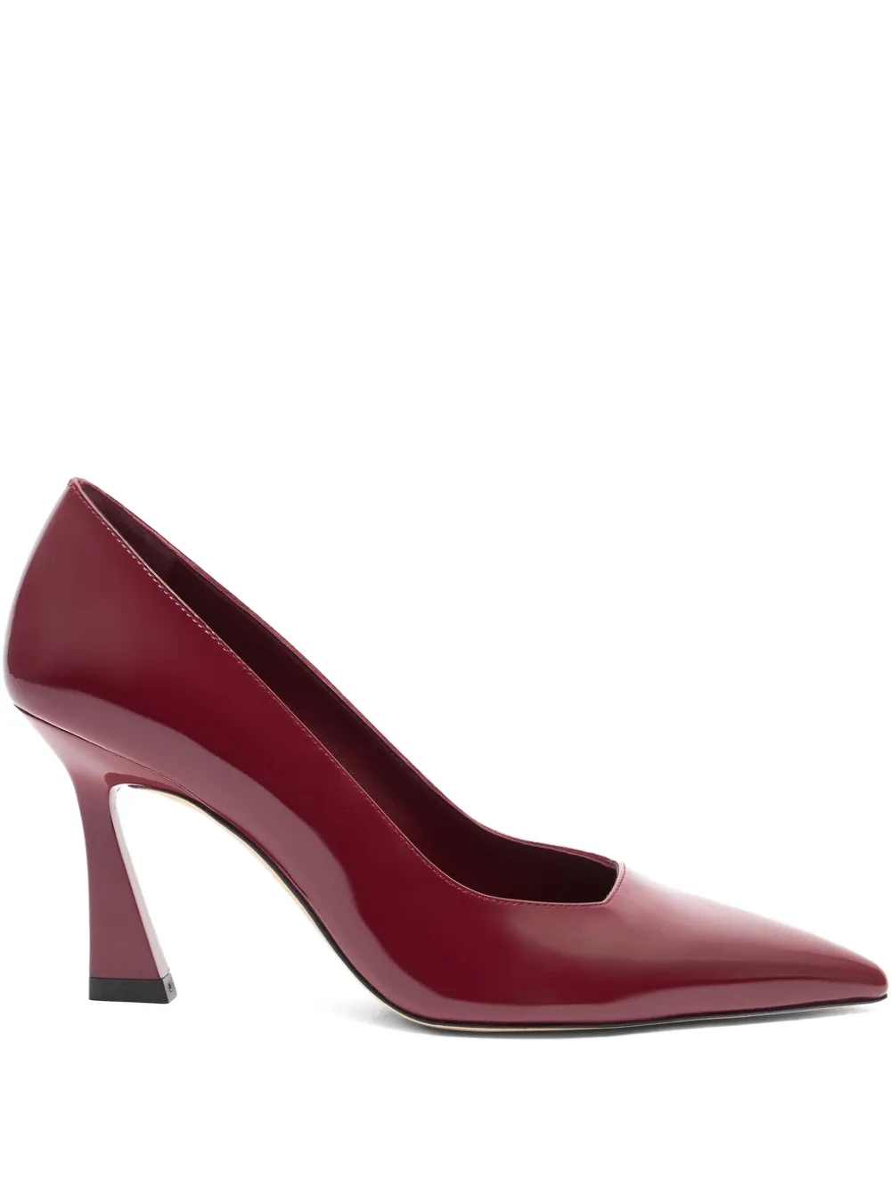 Stuart Weitzman 85mm Vinnie pointed-toe patent-leather pumps Red