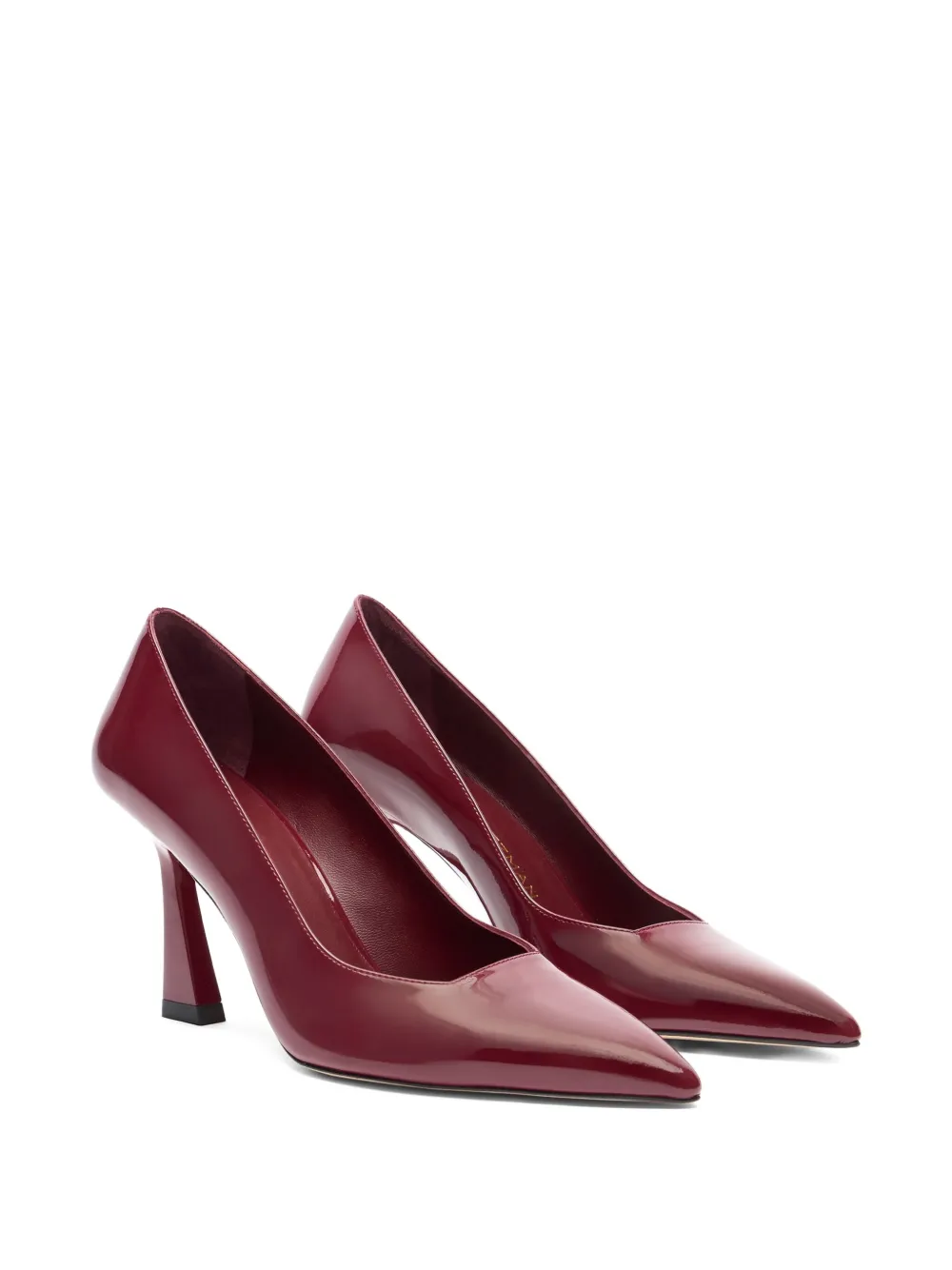 Stuart Weitzman 85mm Vinnie pointed-toe patent-leather pumps Red