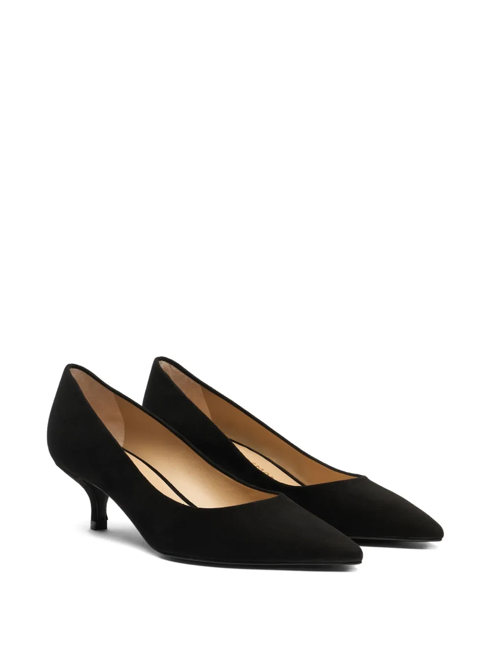 Stuart Weitzman 50mm Stuart power kitten-heel pumps Black