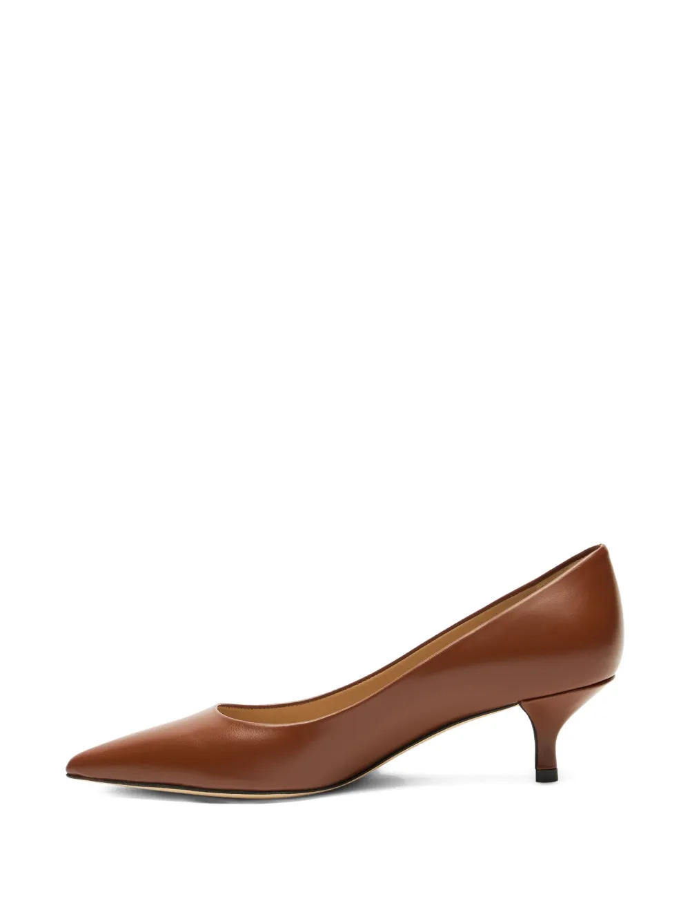 Stuart Weitzman 50mm Stuart Power leather pointed-toe pumps Brown