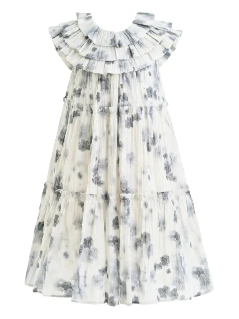 Tulleen frilled floral dress