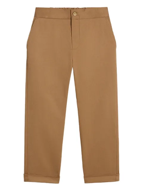 Golden Goose Kids folded-hem embroidered trousers