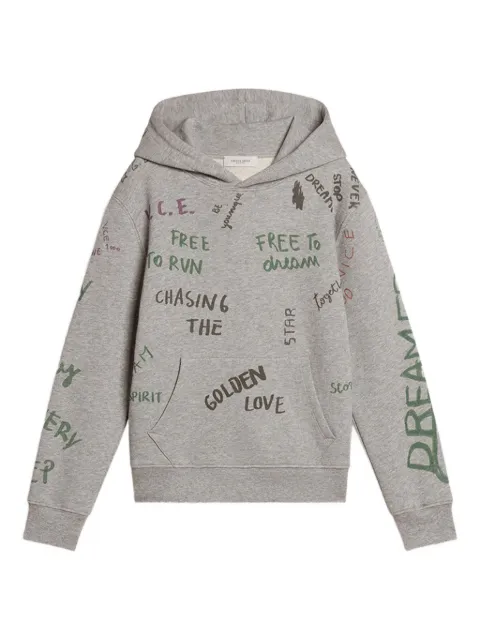Golden Goose Kids printed fleece hoodie