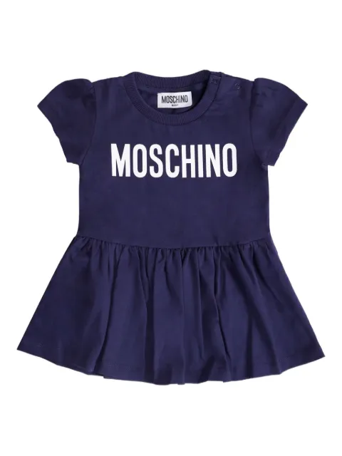 Moschino Kids فستان مدموج بطبعة شعار الماركة