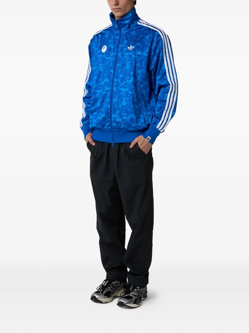 Adidas Originals Camouflage-print Firebird Jacket In Multi