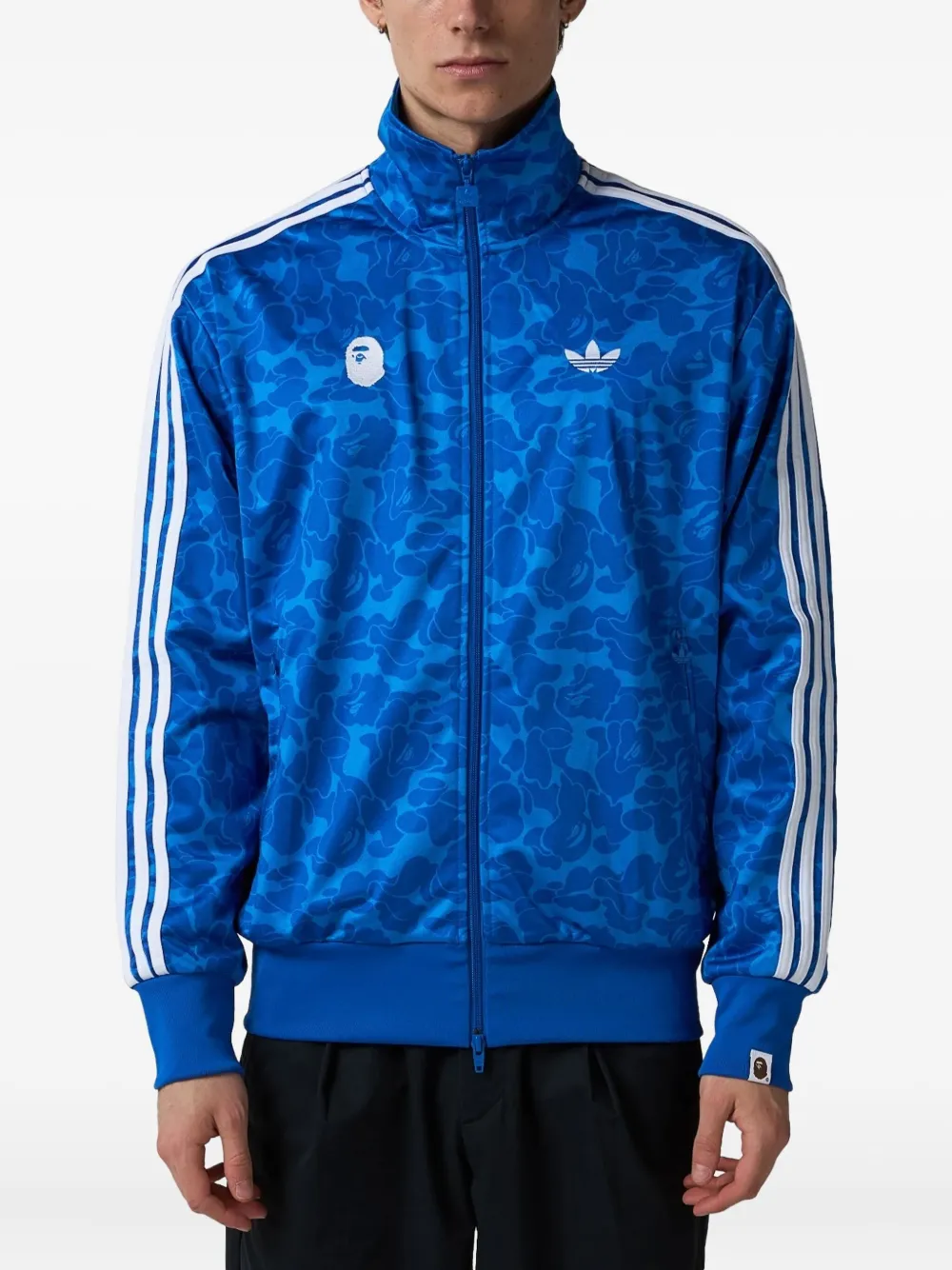 Adidas Originals Camouflage-print Firebird Jacket In Multi