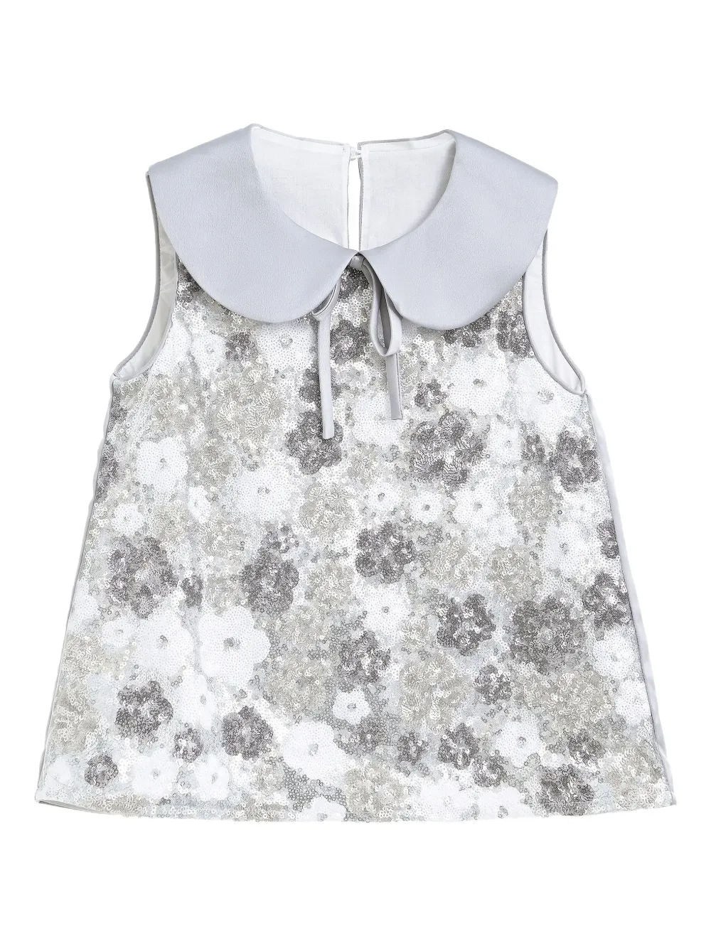 Tulleen sequin-floral sleeveless set | White | Image 1