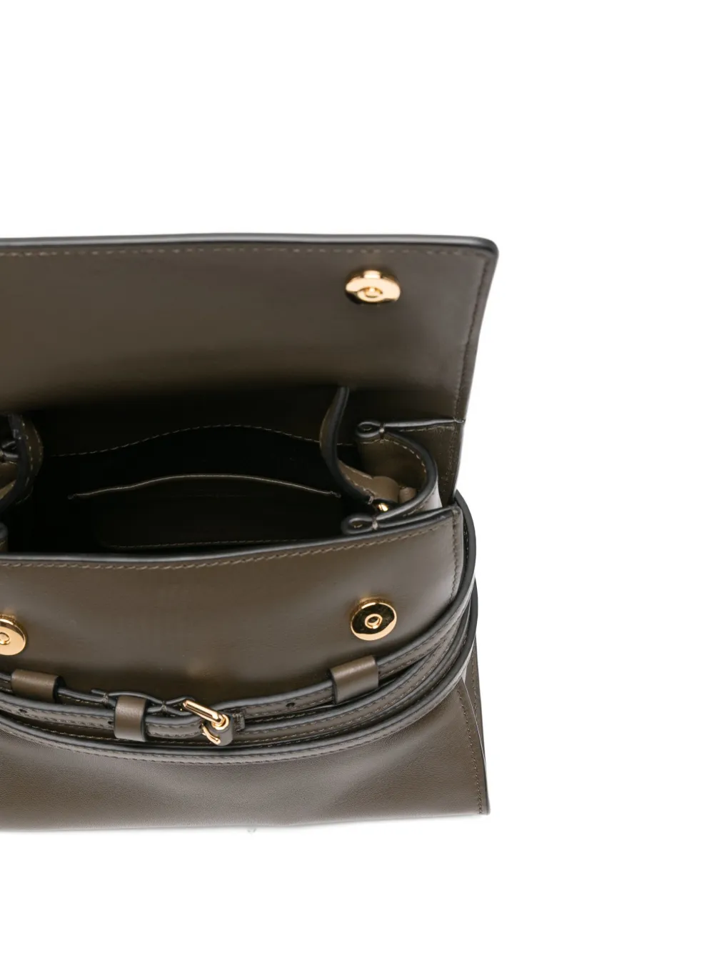 Moschino Tie Me leren shopper Bruin