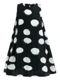 Tulleen polka-dot sleeveless dress - Black