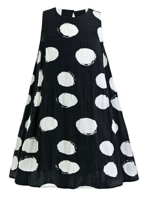 Tulleen polka-dot sleeveless dress