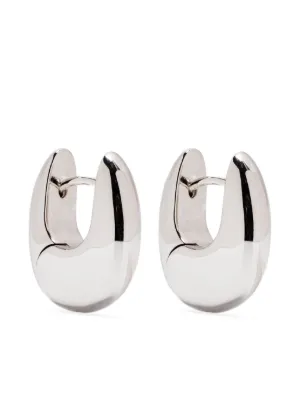Tom Wood Small Bao Hoop Earrings | Silver | FARFETCH